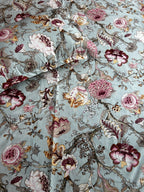Floral Double Bedsheet - Teal