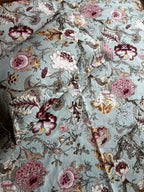 Floral Double Bedsheet - Teal