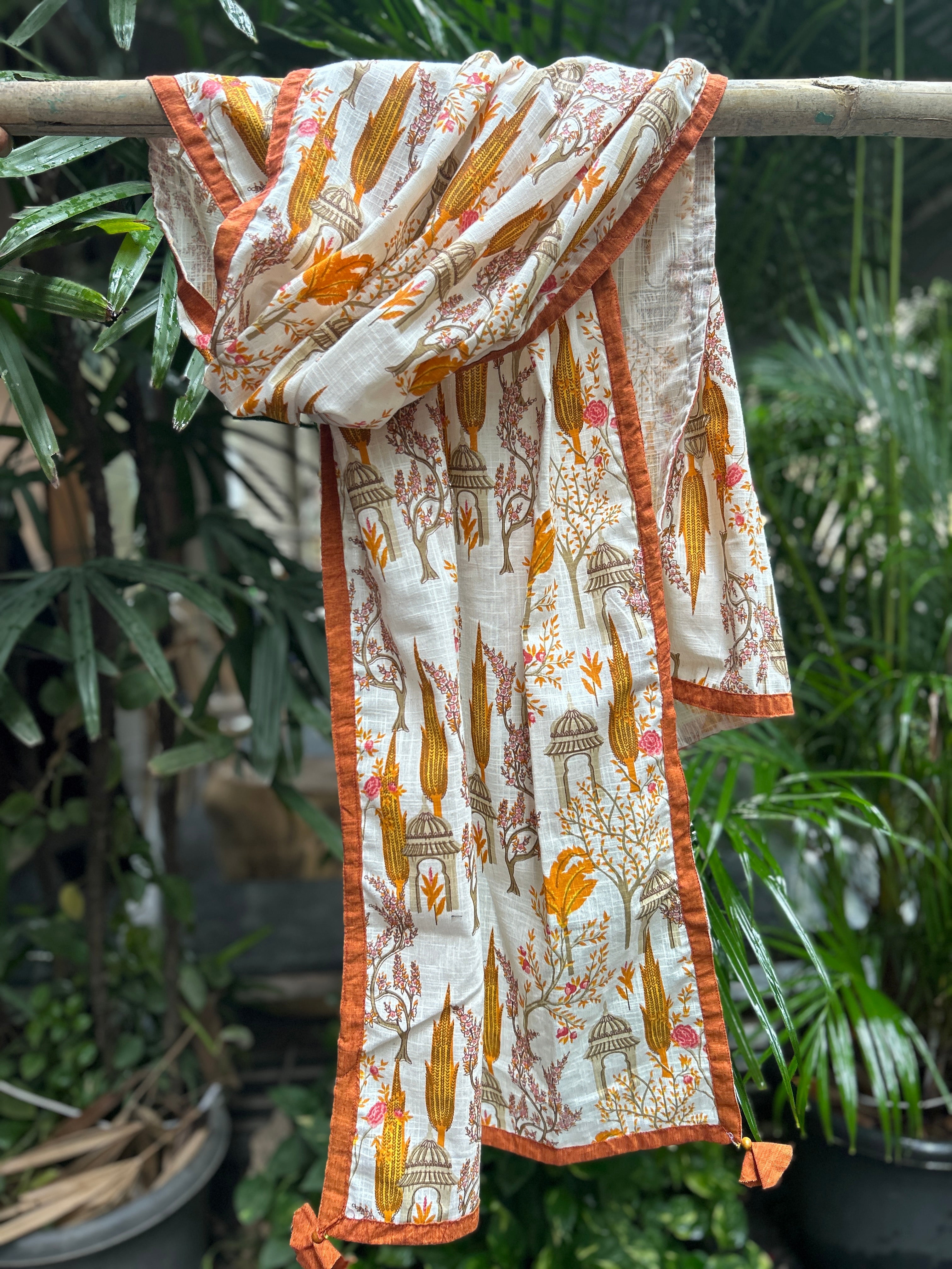Cotton Stole - Orange