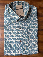 Men's Casual Shirts - White & Blue