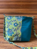 Cotton Bag - Medium - Blue & Green
