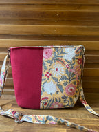 Cotton Bag - Medium - Yellow & Maroon