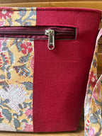 Cotton Bag - Medium - Yellow & Maroon