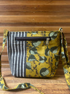 Cotton Bag - Medium - Yellow & Grey