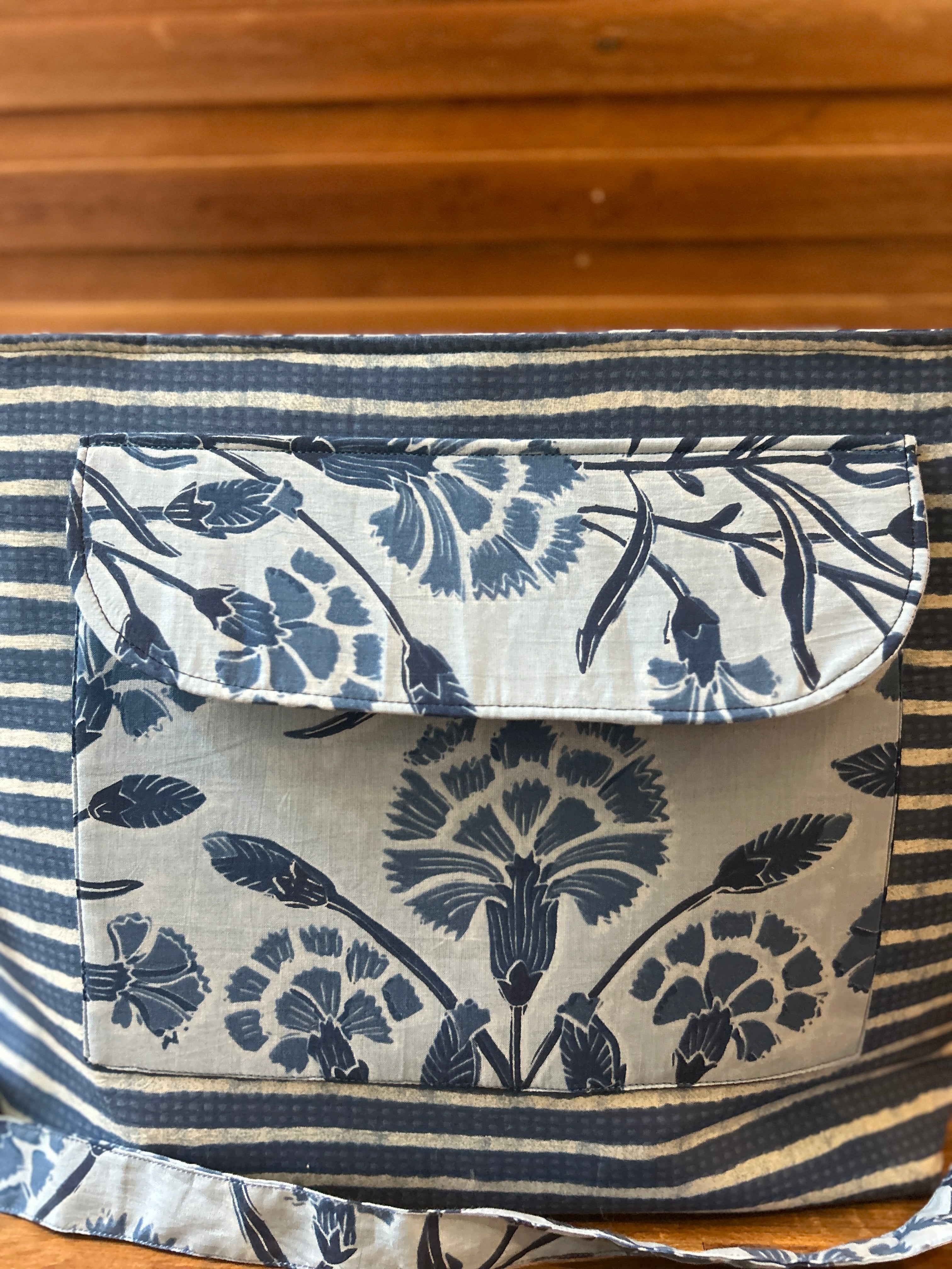 Cotton Rectangle Bag - Blue