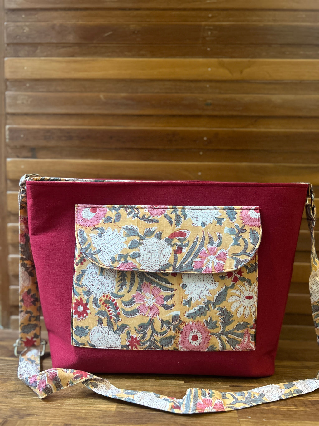 Cotton Rectangle Bag - Red