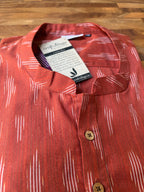 Men's Short Kurta - Rust Orange