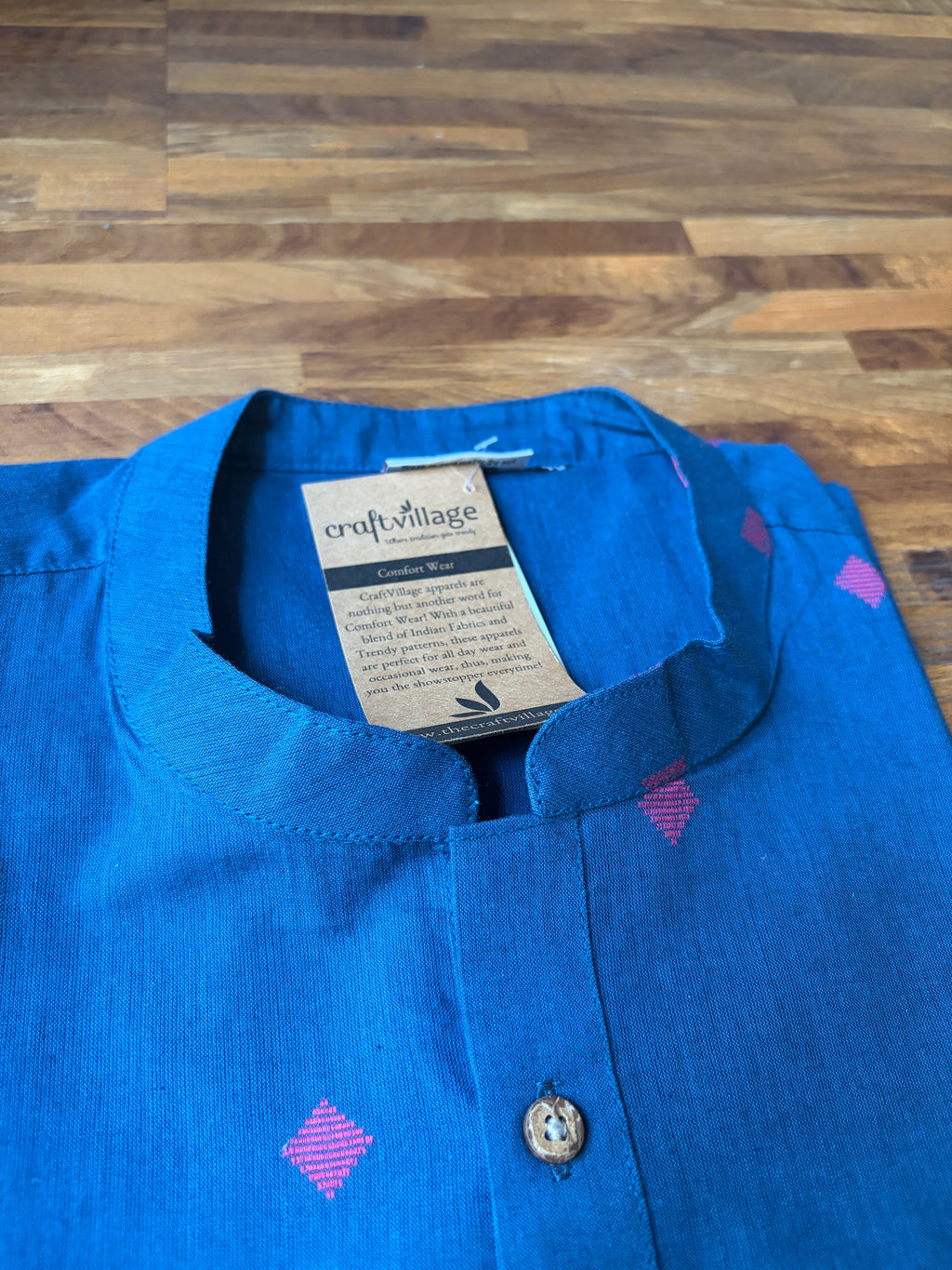 Men's Short Kurta - Blue