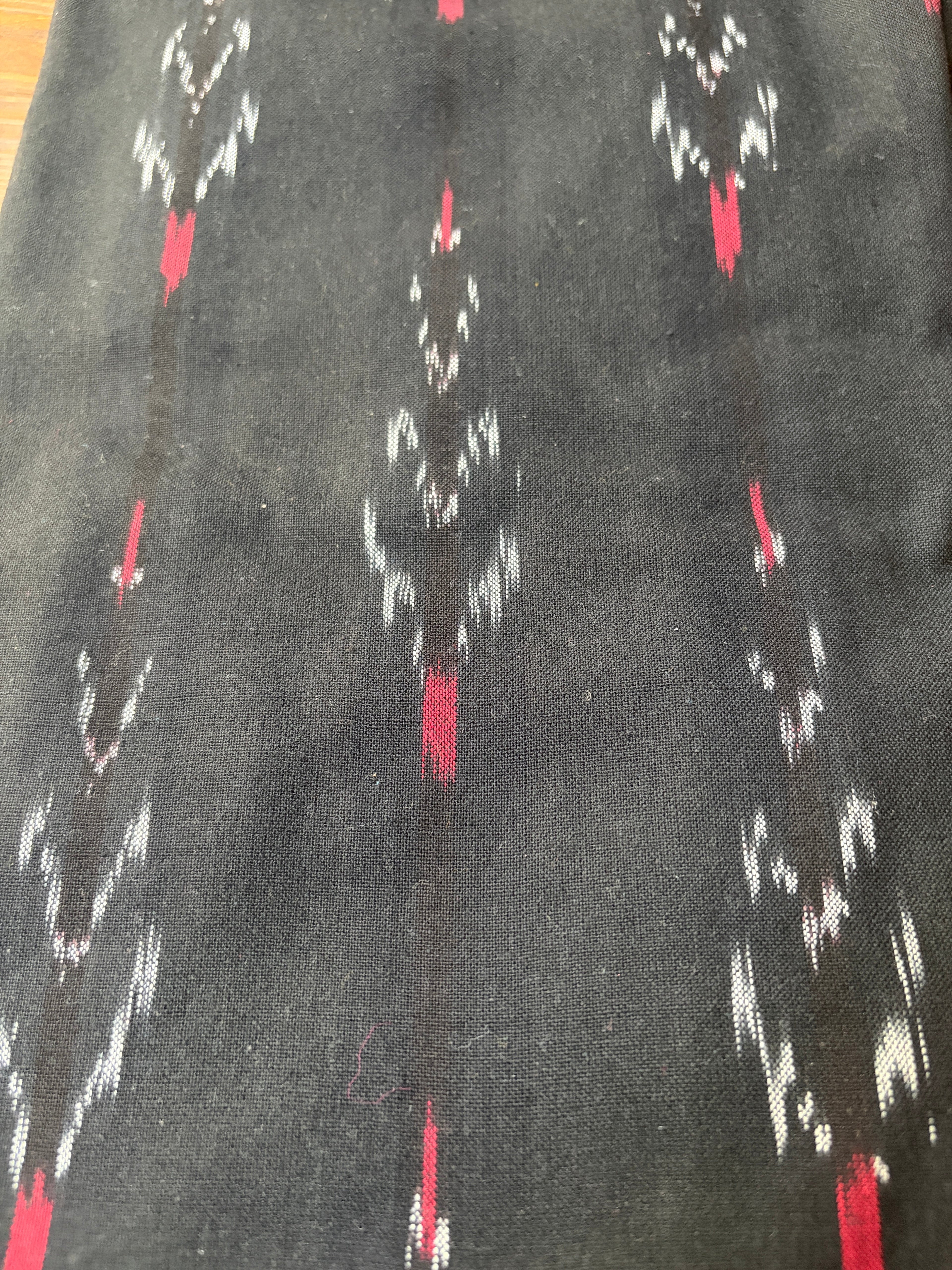 Men's Short Kurta - Black Ikat