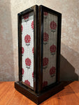 Table Lamp Tall - Grey Floral