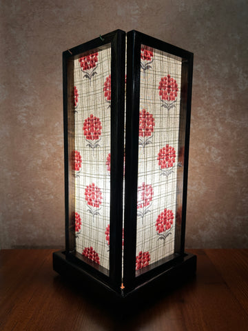 Table Lamp Tall - Grey Floral