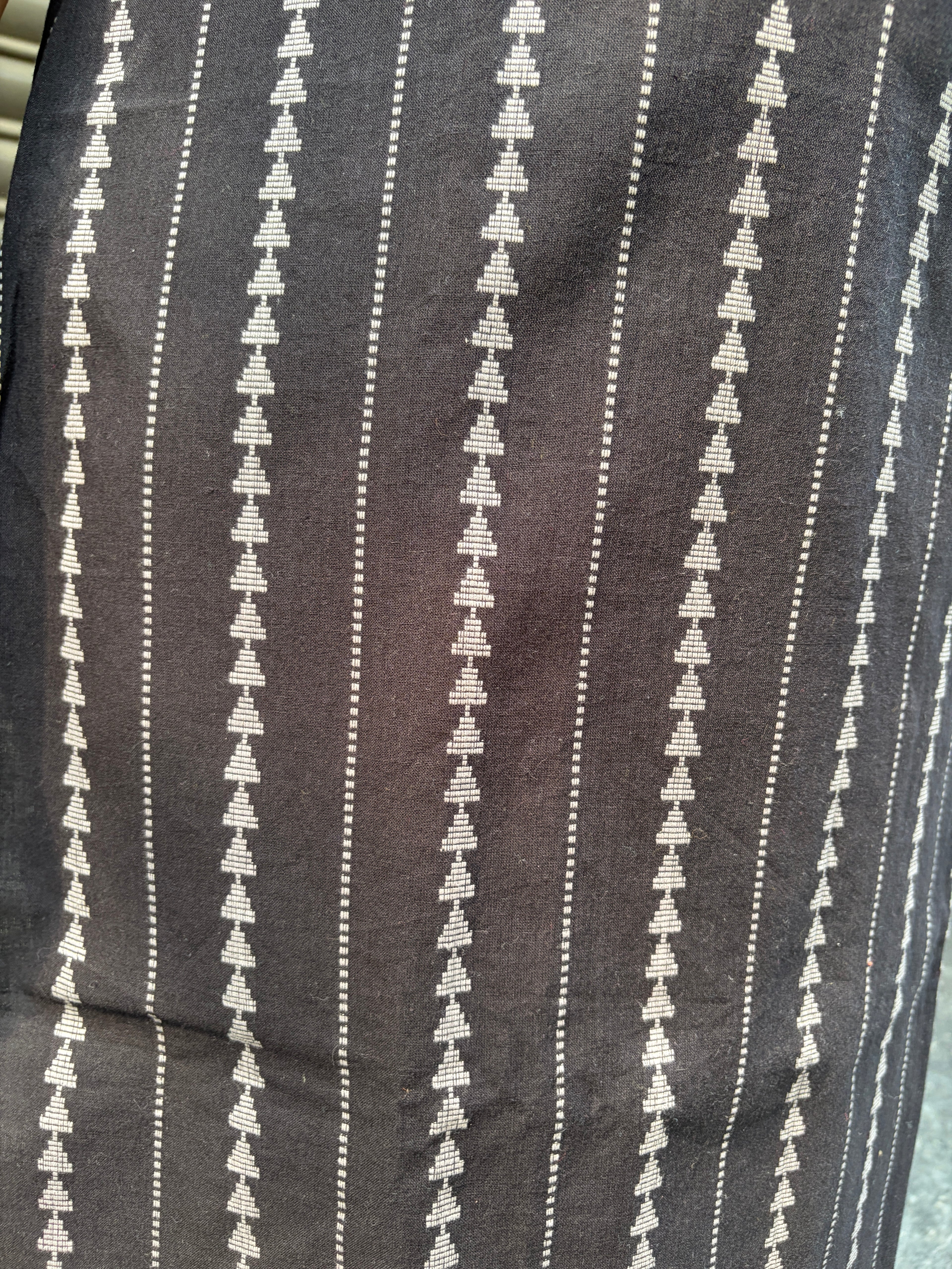 Woman's Semi Festive Cotton Kurti - Black