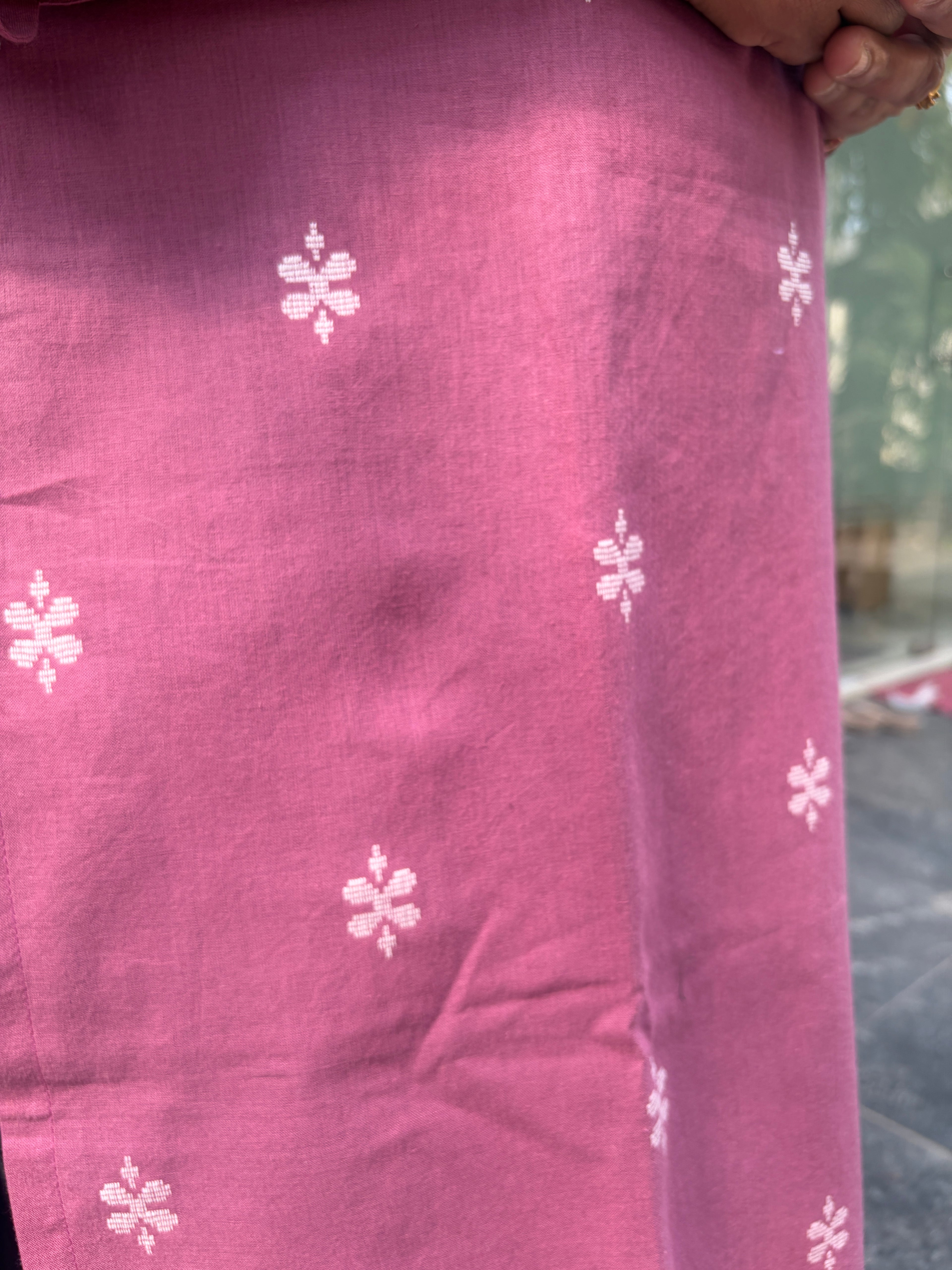 Woman's Semi Festive Cotton Kurti - Pink