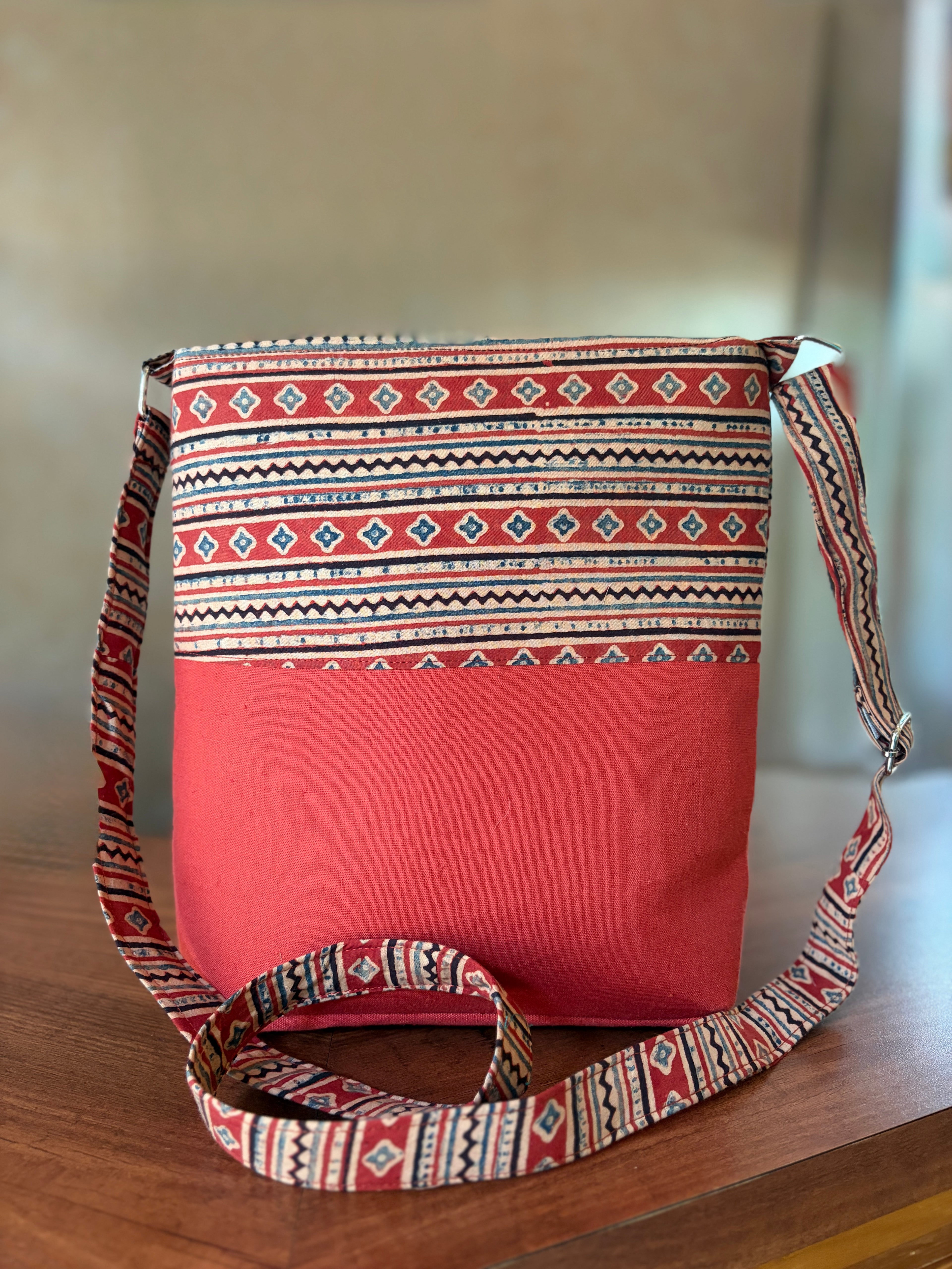 Cotton Basket Sling - Red
