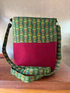 Cotton Basket Sling - Maroon & Green