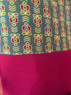 Cotton Basket Sling - Maroon & Green