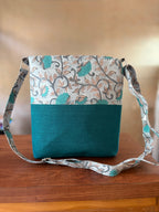 Cotton Basket Sling - Teal & Grey