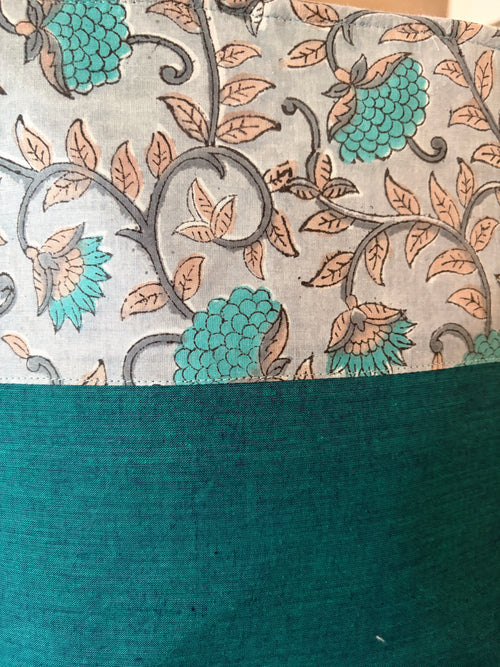 Cotton Basket Sling - Teal & Grey