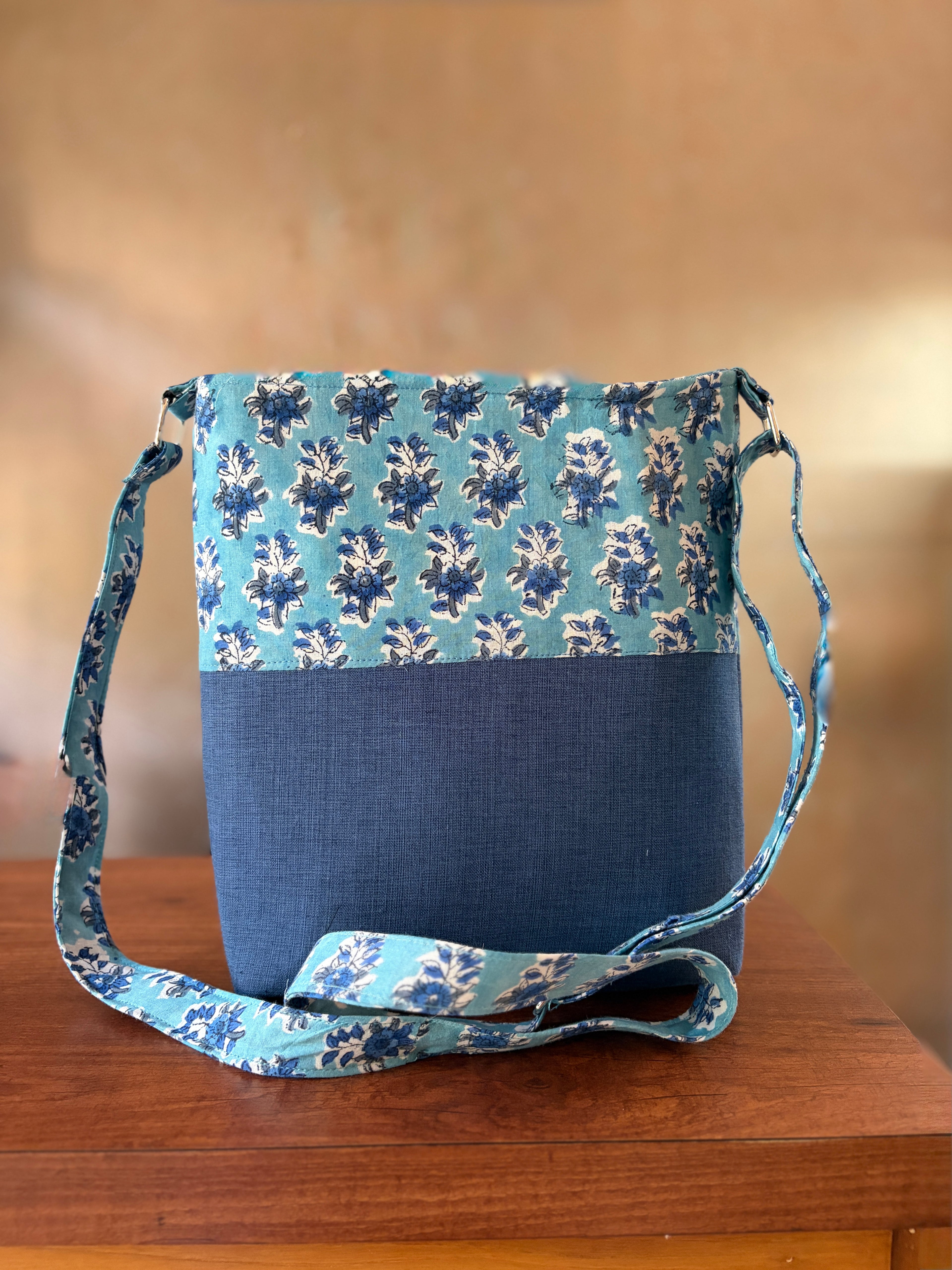 Cotton Basket Sling - Blue
