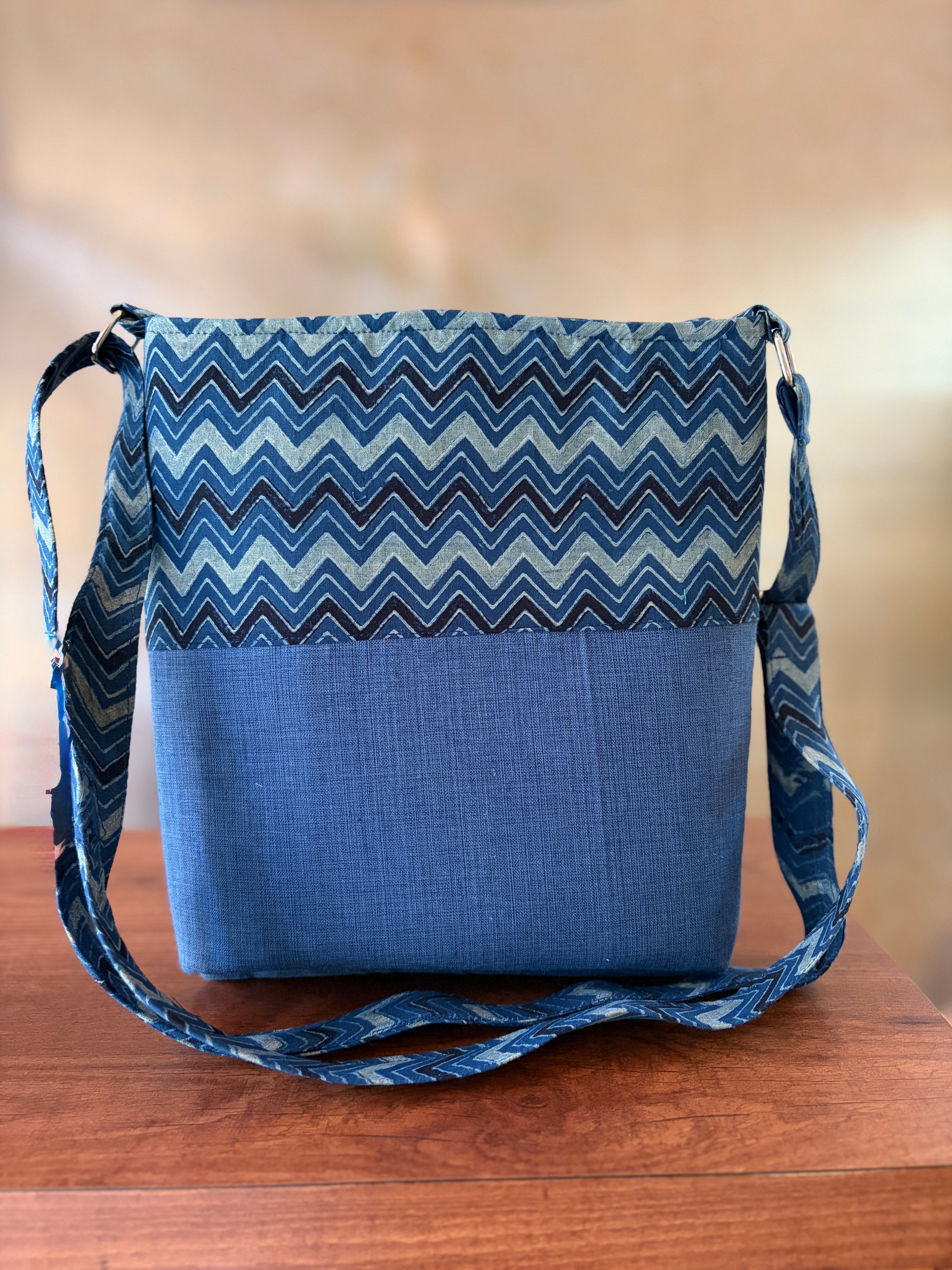 Cotton Basket Sling - Blue