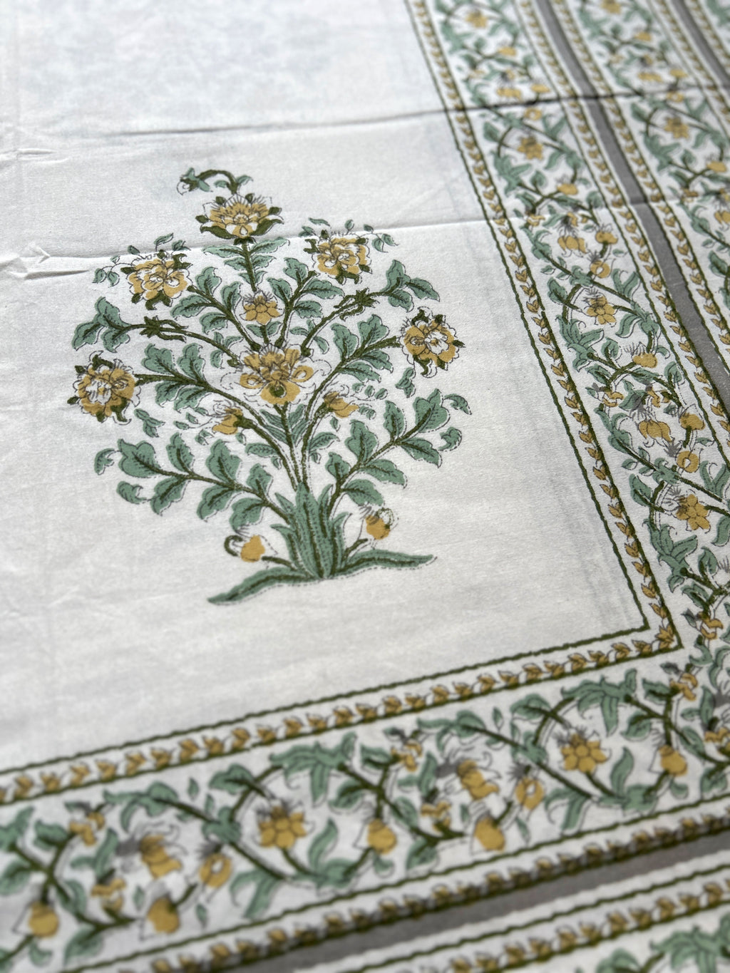 Baagh Double Bedsheet - Green
