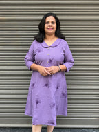 BAHAAR - Organic Cotton Woman's Dress - Purple