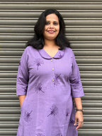 BAHAAR - Organic Cotton Woman's Dress - Purple