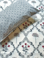 Baagh Double Bedsheet - Grey