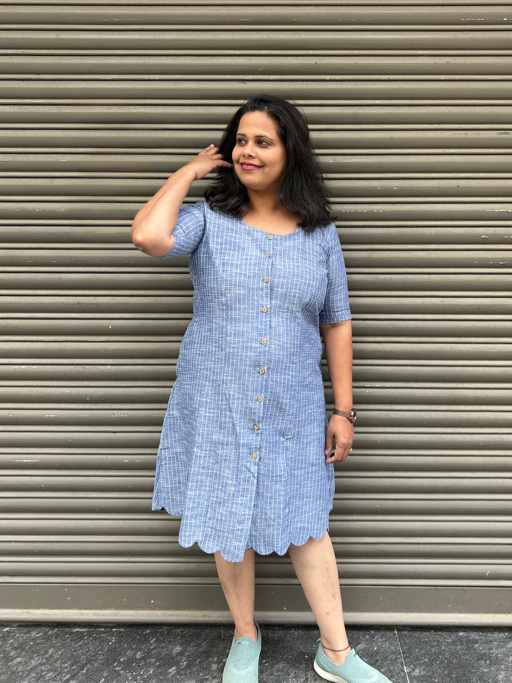 Woman's Casual Dress - Sky Blue