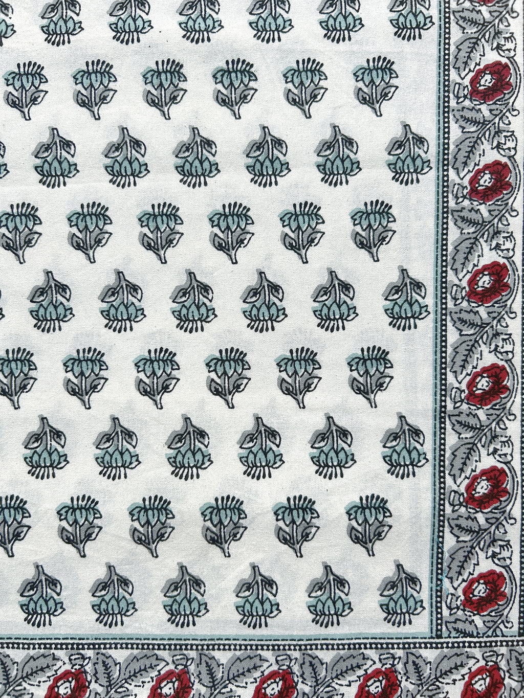 Baagh Superking Bedsheet - Maroon & Green