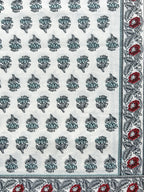 Baagh Superking Bedsheet - Maroon & Green