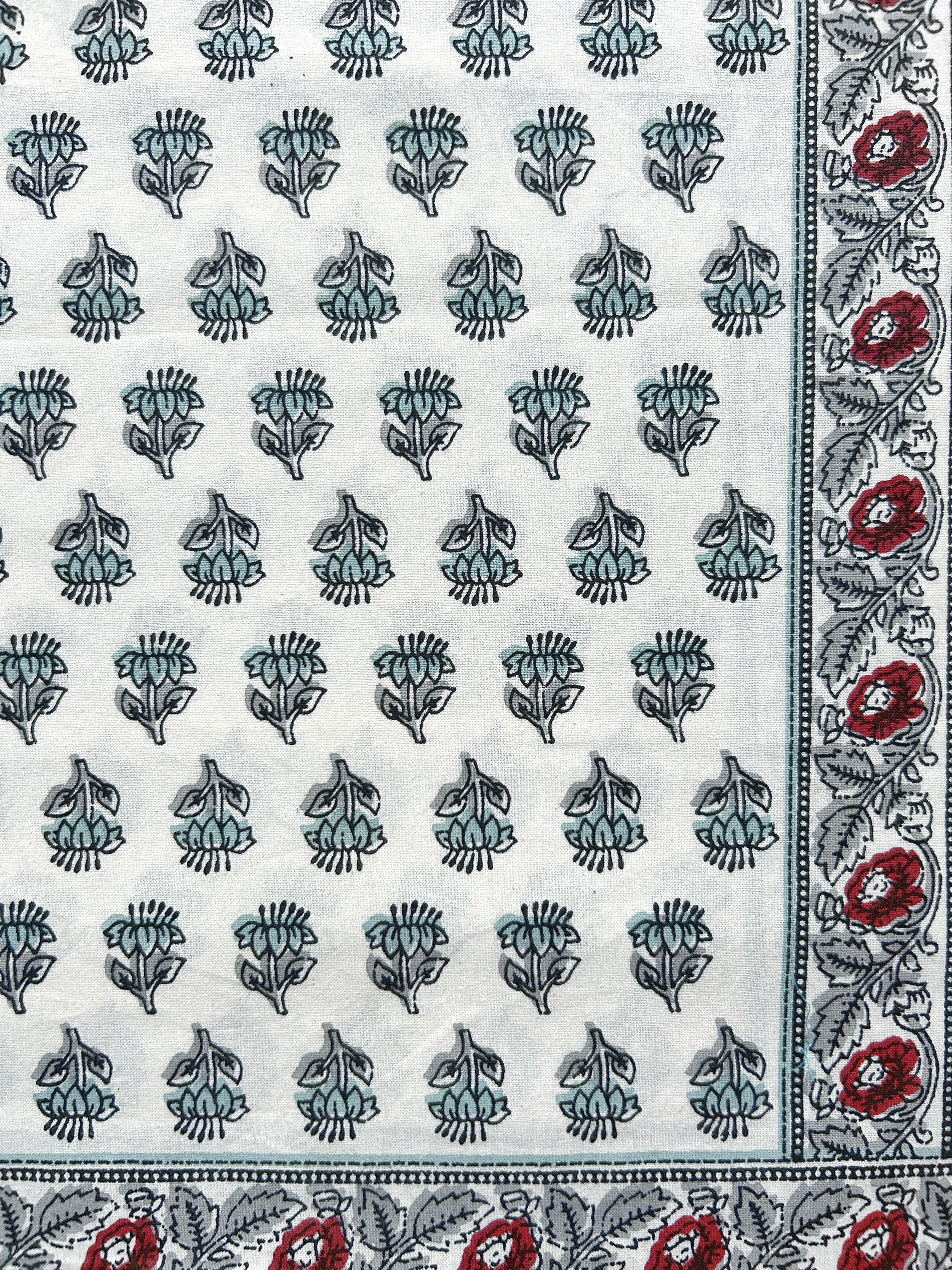 Baagh Superking Bedsheet - Maroon & Green