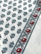 Baagh Superking Bedsheet - Maroon & Green