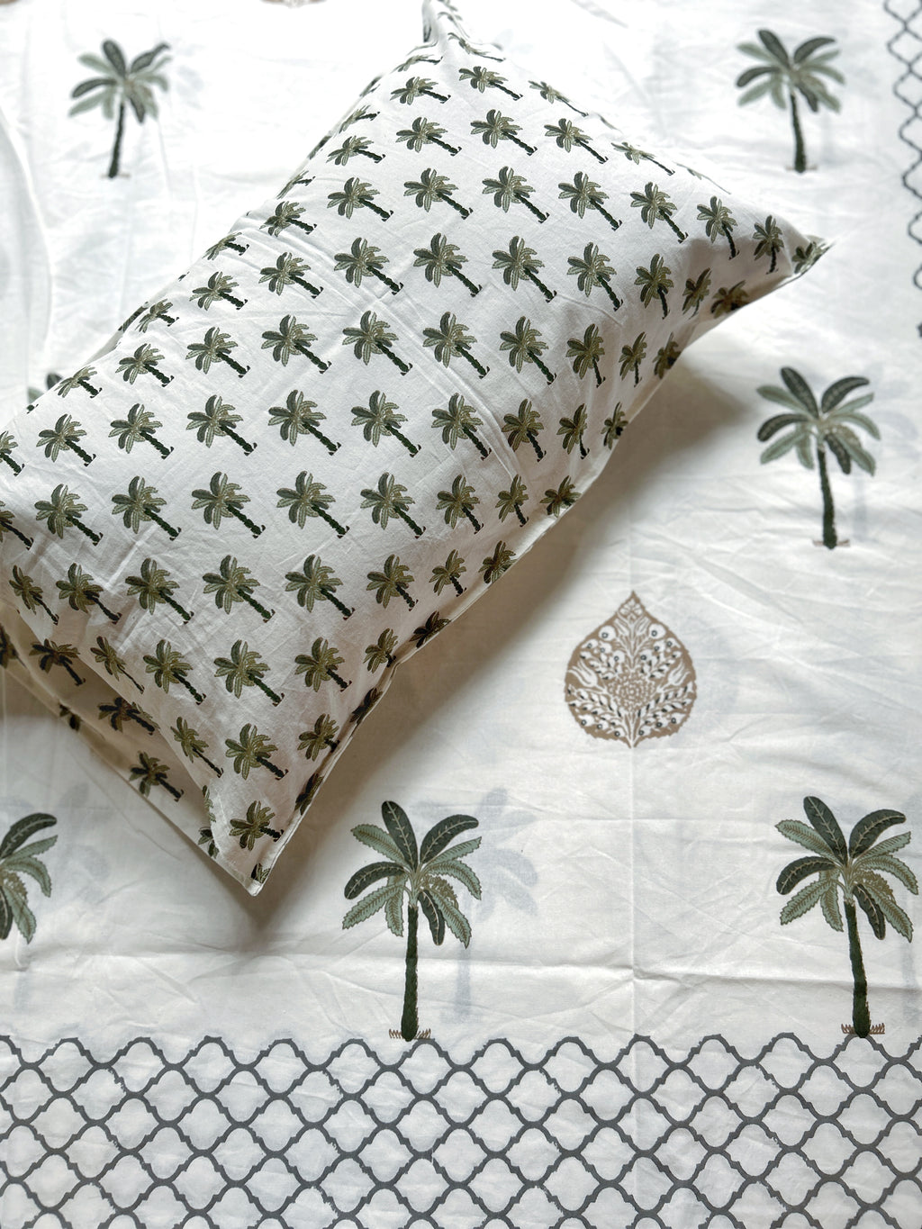 Baagh Superking Bedsheet - Green