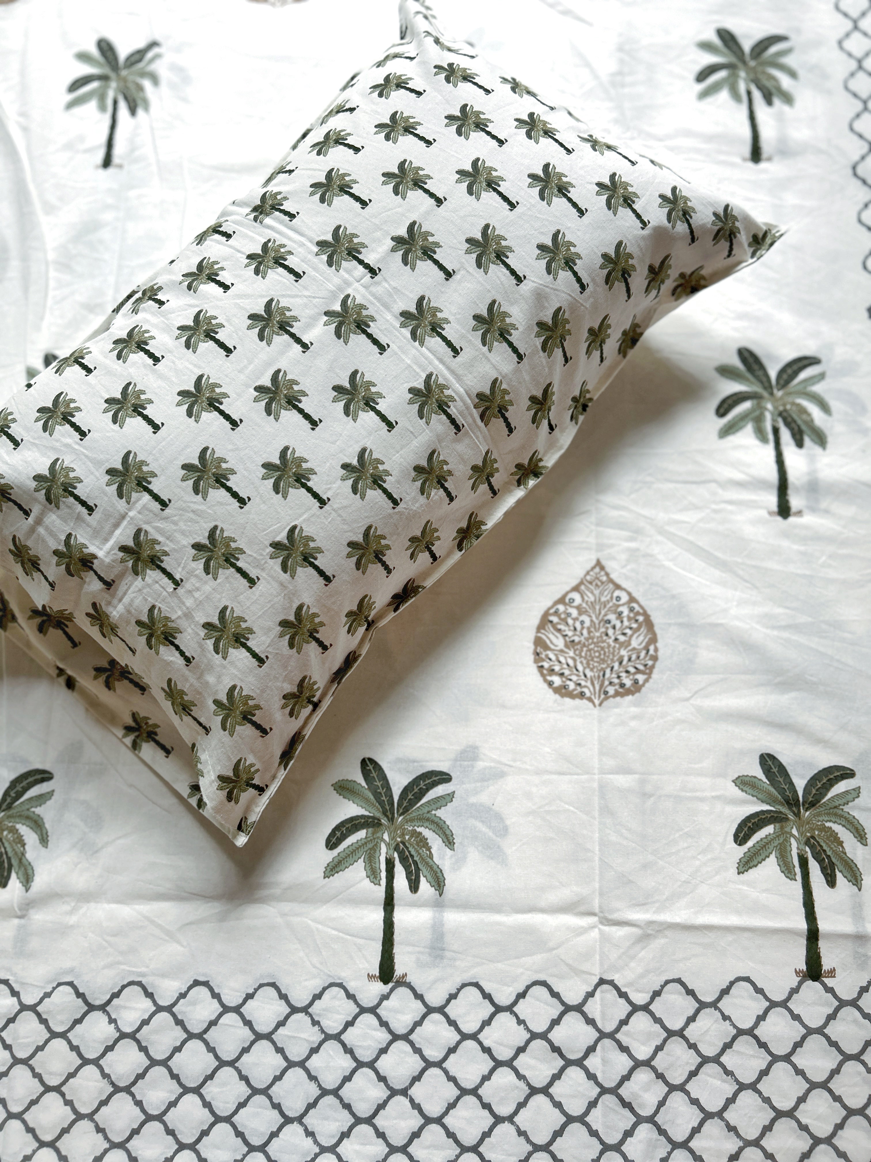 Baagh Superking Bedsheet - Green