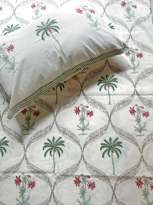Baagh Double Bedsheet - Grey