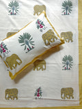 Baagh Double Bedsheet - Yellow
