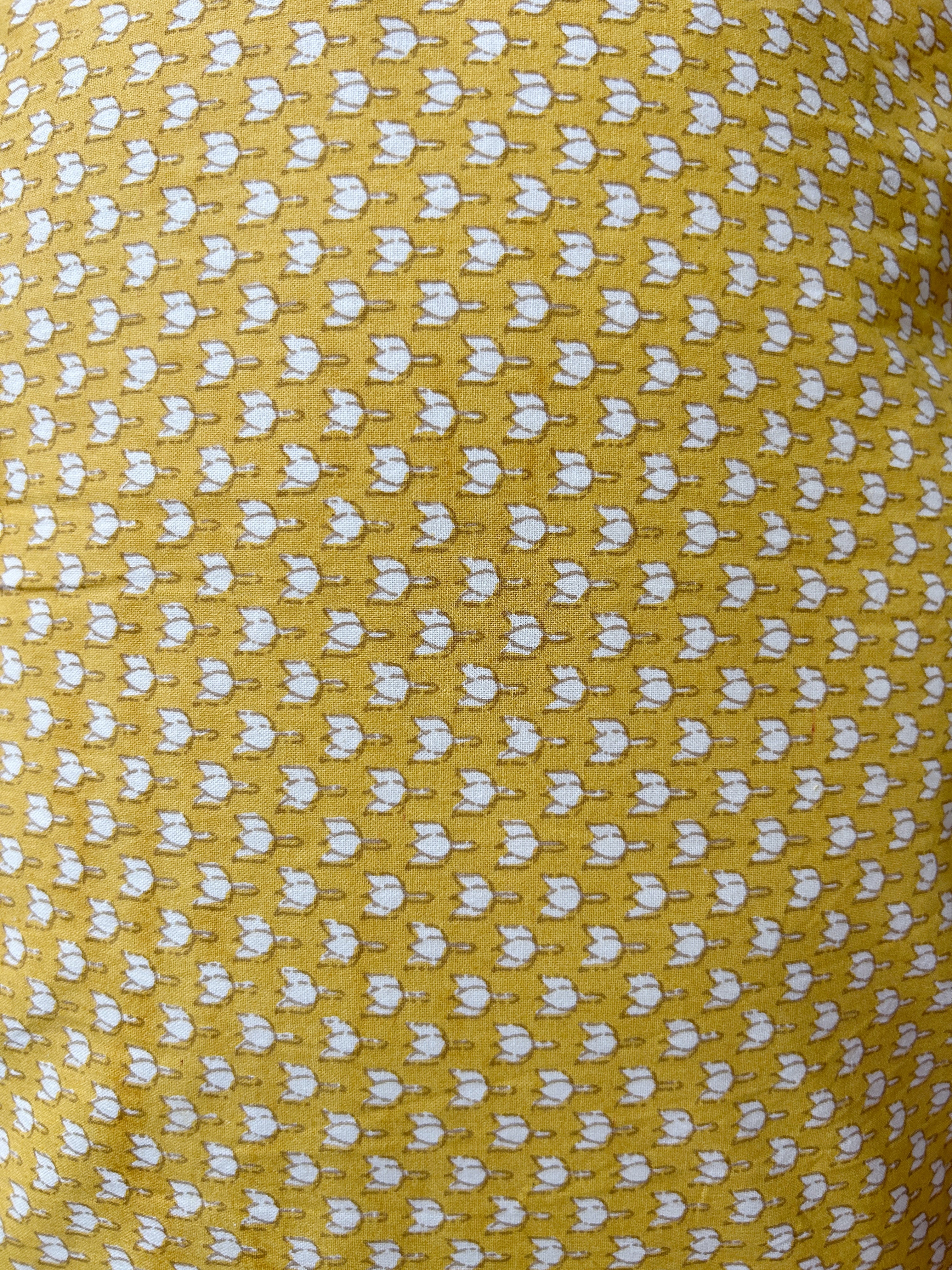 Baagh Double Bedsheet - Yellow