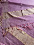 Semi Tussar Silk Saree - Purple