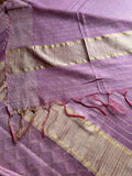 Semi Tussar Silk Saree - Purple