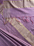 Semi Tussar Silk Saree - Purple