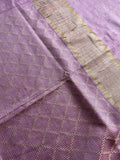 Semi Tussar Silk Saree - Purple