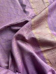 Semi Tussar Silk Saree - Purple