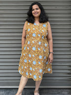 Woman's Casual Dress - White & Blue