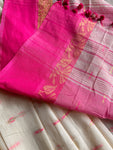 Calcutta Cotton Saree - Pink