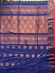 Soft Linen Saree with Jari - Blue