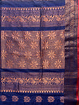 Soft Linen Saree with Jari - Blue