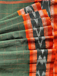 Cotton Ikat Saree - Green