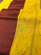 Falling Table Runner - Yellow + Maroon Khun