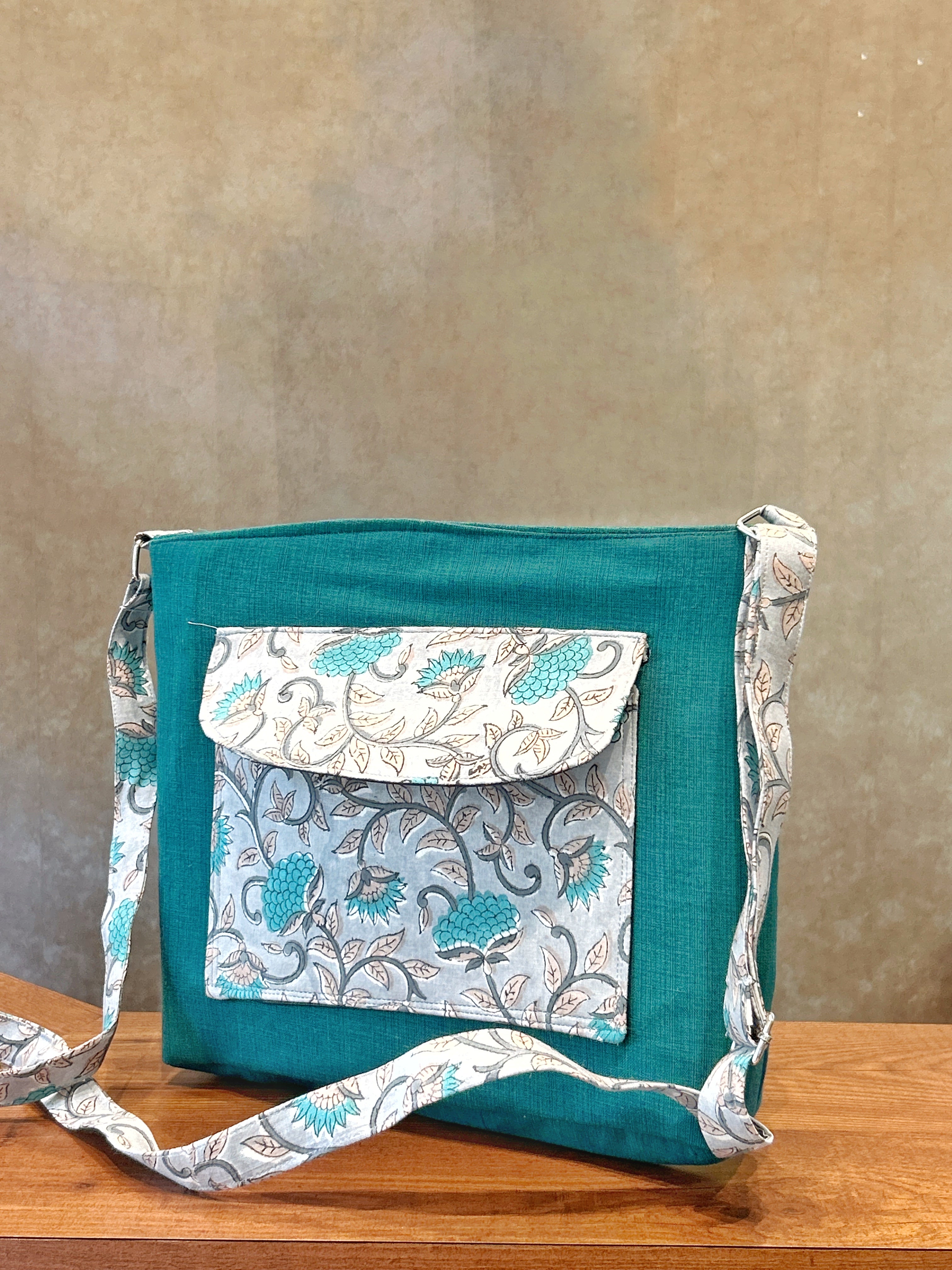 Cotton Rectangle Bag - Green